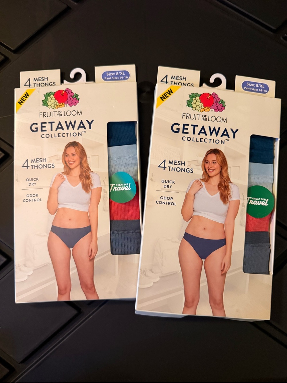 2 packs of 4 • Fruit of the Loom Getaway Collection Women’s Mesh 8 thongs